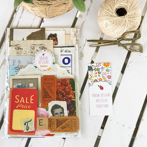 Vintage Ephemera Pack, Junk Journal, Collage, Scrapbooking Kit